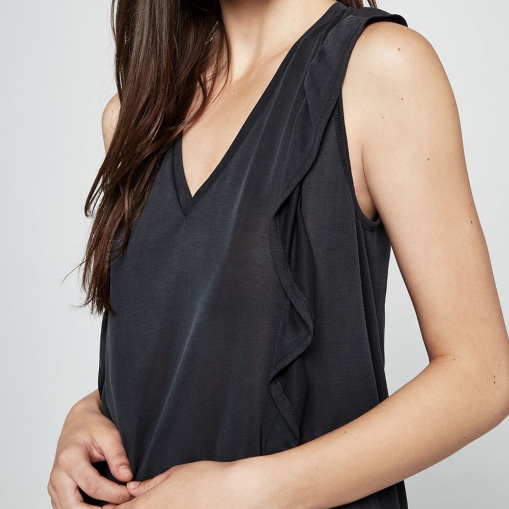 NWT BCBGeneration Ruffle Sleeve Top - Picture 2 of 6